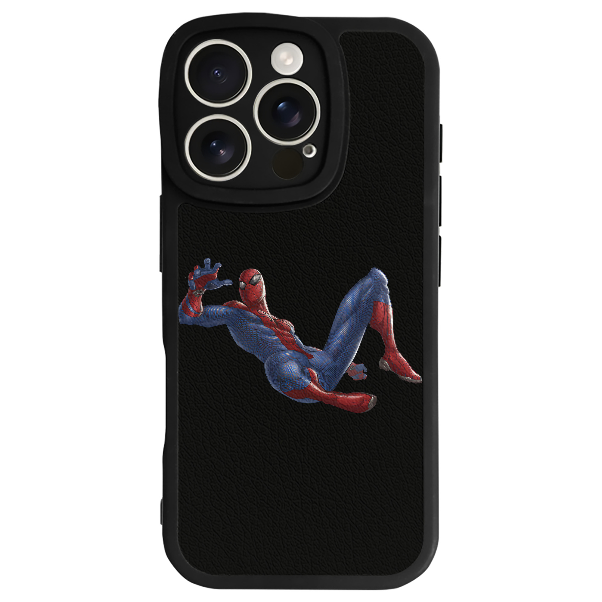 （画像用） Spider Man スパイダーマン 【iPhone 16シリーズ対応】シリコンスマホケース（レザー調） 材質：シリコン